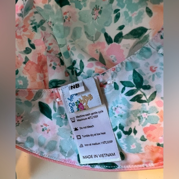 Busy Bee Smocks Finlee Floral Two Piece Swim w Bonnet - Picture 6 of 6